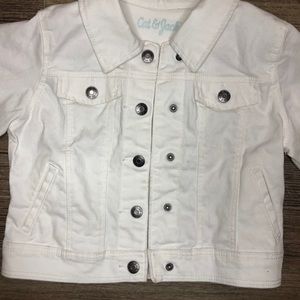 ‼️SOLD‼️NWOT Cat & Jack White Jean Jacket